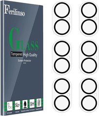 6 Pack Camera Lens Protector for iPhone 17 / 16 / 16 Plus, Tempered Glass