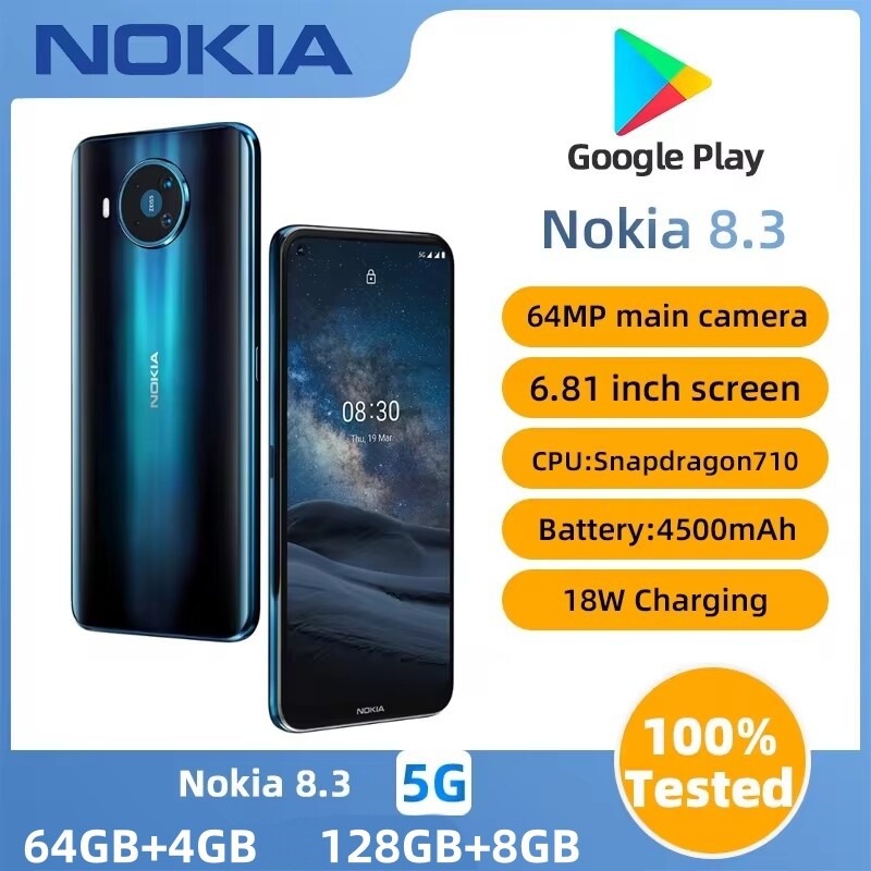Nokia 8.3 64GB 128GB 64MP 5G Unlocked Global Version Smartphone New Sealed