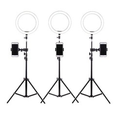 10 Inch Led Selfie Light Height Adjustable Protable Ring Lamp Tricolor Dimming 1