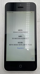 Apple iPhone 5c 8GB A1532 Unlocked White 89% Battery Health Grade B