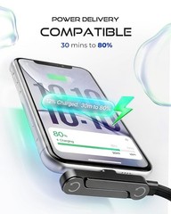 240W Fast Charging USB-C Cable with Built-in Phone Stand (5FT)
