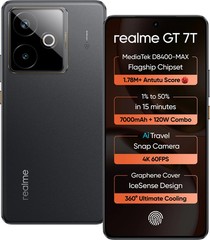realme GT 7T ( Black, 256 GB) (8 GB RAM) Dimensity 8400-MAX Octa Core Processor