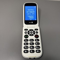 Doro 7050 – Black (Consumer Cellular) 4G LTE GSM Basic Flip Cell Phone DFC-0180