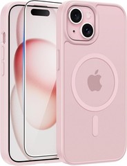Military Grade Shockproof Light Pink Case for iPhone 15, 14, 13 – Magsafe Compat