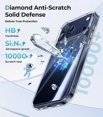 Crystal Clear Case for iPhone 17 Pro Shockproof Durable Bumper Anti-Yellowing 78