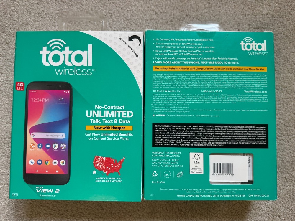 New BLU VIEW 2 Total Wireless Smart Phone 32GB