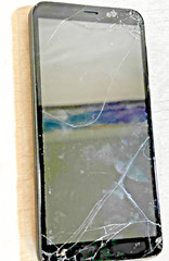 Cloud Mobile Black Smartphone 8 MP Camera Bar Style cracked screen for parts