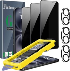 3PCS Privacy Screen Protector & Camera Lens Protector for iPhone 16 Plus 9H Shat