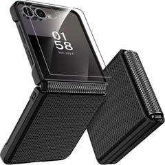 Samsung Z Flip 7 Case with Hinge Protection, Wireless Charging & Screen Protecto