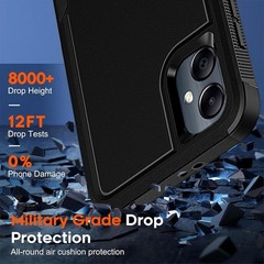 2PCS Heavy Duty Full-Body Shockproof Case & Screen Protector for Galaxy A05 6.7