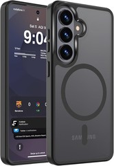 Magnetic Matte Case for Samsung Galaxy S26+ Plus 6.7-Inch Slim Translucent Black