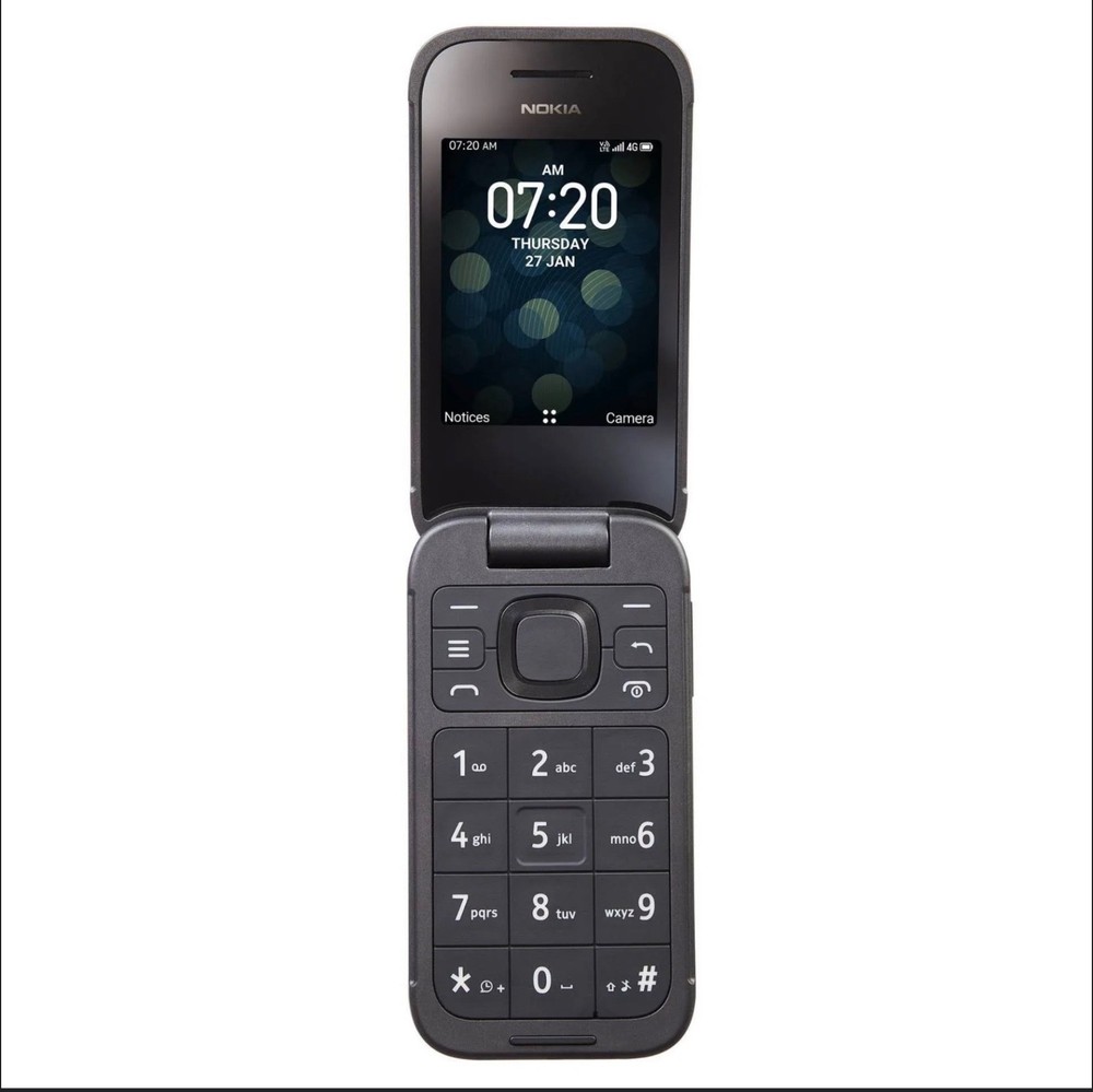 Nokia 2760 4G LTE flip phone – 4 GB – Black (TracFone Locked)