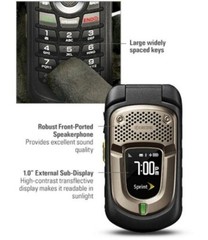 Kyocera DuraXT / E4277 – Black ( Sprint ) Camera Rugged Cellular Flip Phone