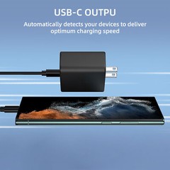 45W Super Fast Wall Charger Adapter Type USB-C Cable For Samsung Galaxy S23 S22