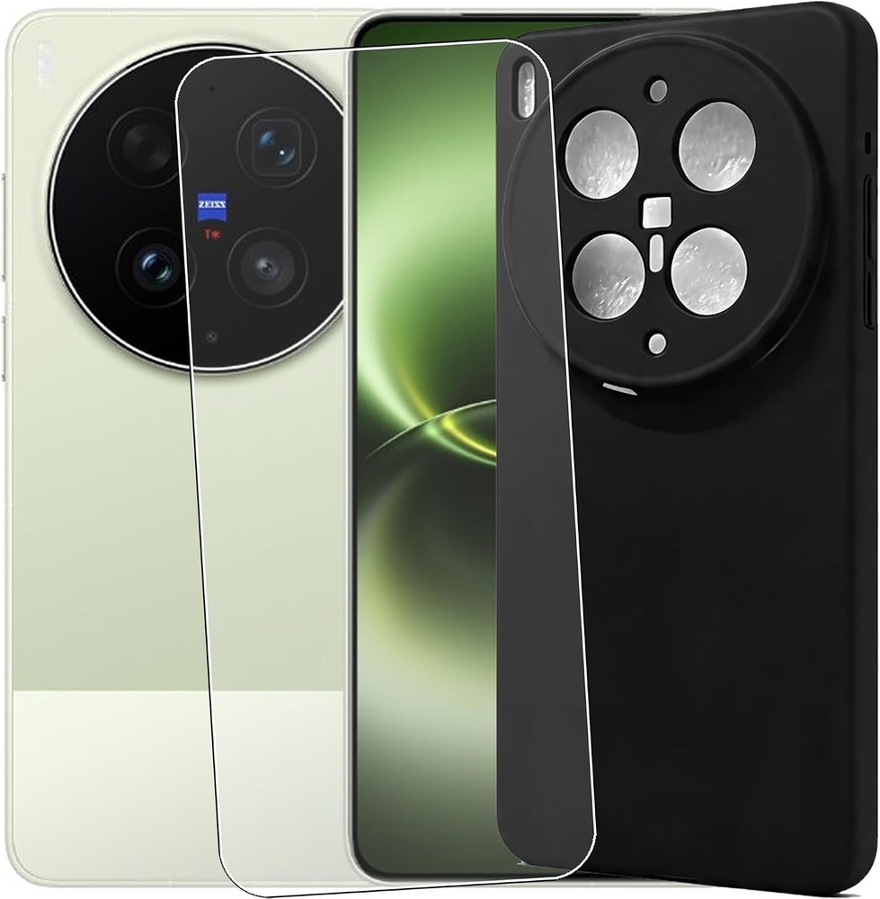 Cover for Vivo X300 Ultra Phone Case with Screen Protector, Anti Fingerprint TPU