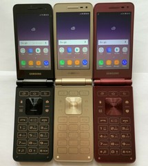 Samsung Galaxy Folder 2 SM-G1650 Flip Phone Big Keyboad Android Dual SIM RED A+