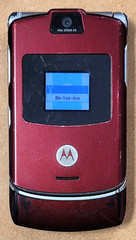 Motorola RAZR V3a – Red and Silver ( Alltel ) Very Rare CDMA Flip Phone – READ