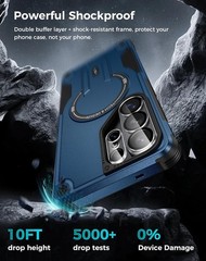 4-in-1 Samsung Galaxy S26 Ultra Case with Belt Clip Holster, Screen Protector &