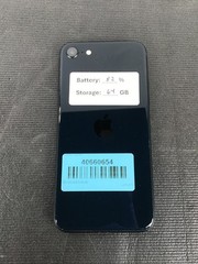 Apple iPhone SE 3rd Gen Unlocked 64GB A2595 Black 82%+ Batt~