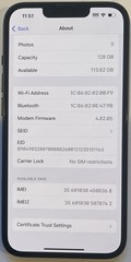USED GSM UNLOCKED MIDNIGHT iPhone 13, 128GB A2482 MLML3LL/A (89% BATTERY)