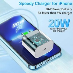 3FT USB-C Cable 20W PD Fast Charger Wall Adapter Phone for Apple 14 13 12 11 X