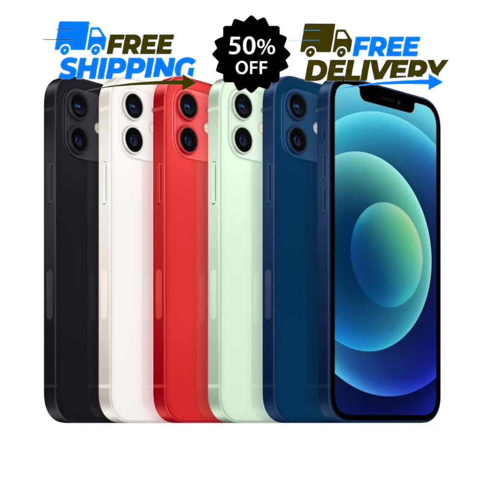 Apple iPhone 12 Unlocked AT&T T-Mobile Verizon 5G Blue Black (64GB 128GB)