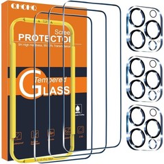 iPhone 15 Pro Max 3 Pack 9H Hardness Tempered Glass Screen Protector Film Cover