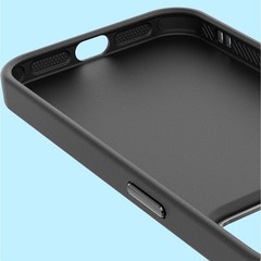 iPhone 15 Phone Case, Black Anti-Fingerprint Protective Bumper Matte Cover 6.1 I
