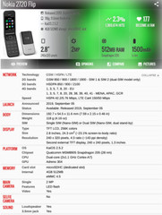 Nokia 2720 Flip (2019) Original 4G LTE Dual SIM 4GB 512MB 2MP Cell Phone
