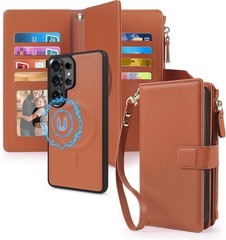 2 in 1 for Samsung Galaxy S26 Ultra Wallet Case Magnetic RFID Blocking Card Hold