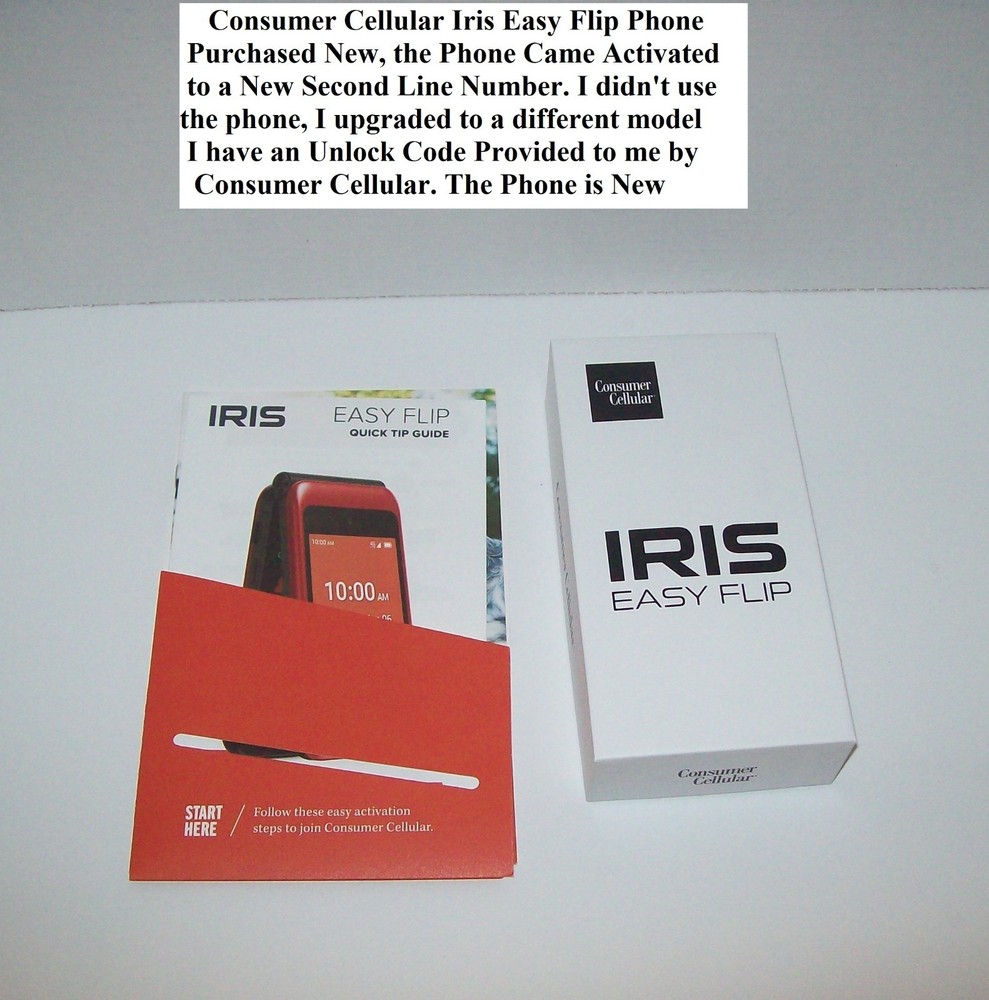 Consumer Cellular Iris Easy Flip Phone – New in Box