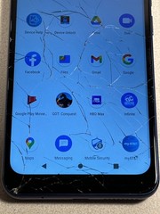 (LOT OF 2) AT&T Radiant Max 5G (EA211001) 64GB – CRACKED SCREENS, YELLOW SPOTS