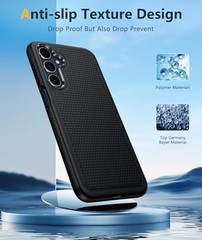 for Galaxy A17/A16 5G Phone Case, Samsung A17 Drop Protection – Black TPU+PC