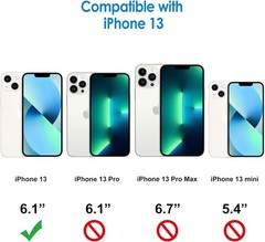 1. For iPhone 13 6.1-Inch Case, Non-Yellowing Shockproof Bumper Cover Clear 2.