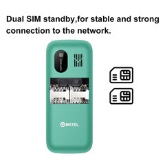 M2023 Feature Phone with 1.77Inch Display 800Mah Battery Dual SIM FM Radio Flash