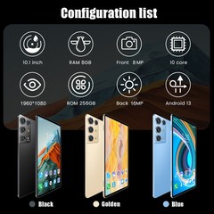 Tablet 8GB+256GB 10.1 Inch Screen 5G Calling 10-Core MTK6797 Processor 128G ZAHT