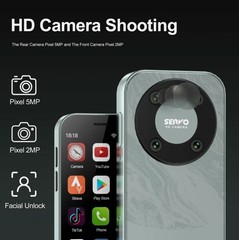 Mini 3.0″ HD Display Small Smartphone Android 10.0 Network 4G LTE 16GB 2000mAh