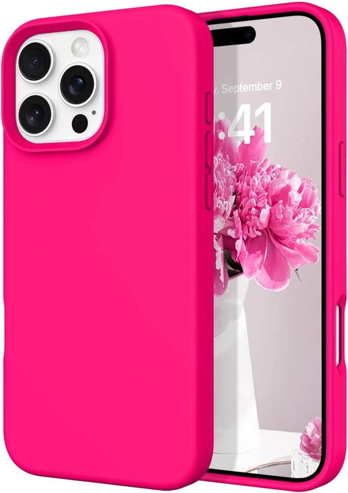 Case for iPhone 16 Pro 6.3” Smooth Liquid Silicone Soft Gel Rubber Cushion Cove
