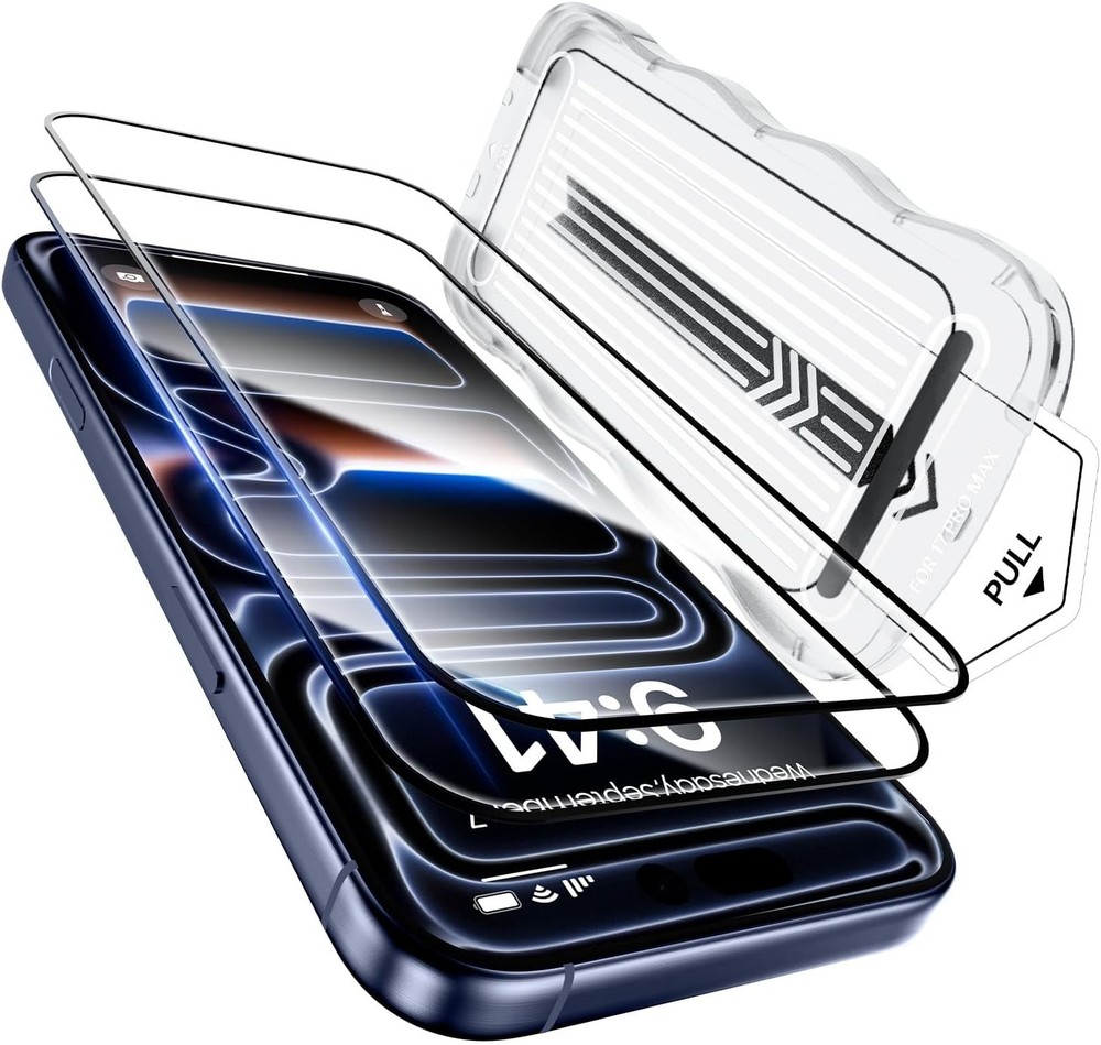 2PCS Screen Protector for iPhone 17 Pro Max 6.9 Inch Military-Grade Case Friendl