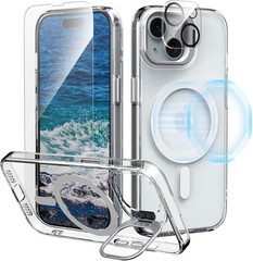 iPhone 14 Case with Built-in Camera Stash Stand, iPhone 13 Case & Screen Protect