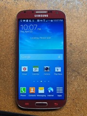 AT&T Samsung GALAXY S4 Red Android 16gb Smartphone SGH-I337 + OTTER BUNDLE