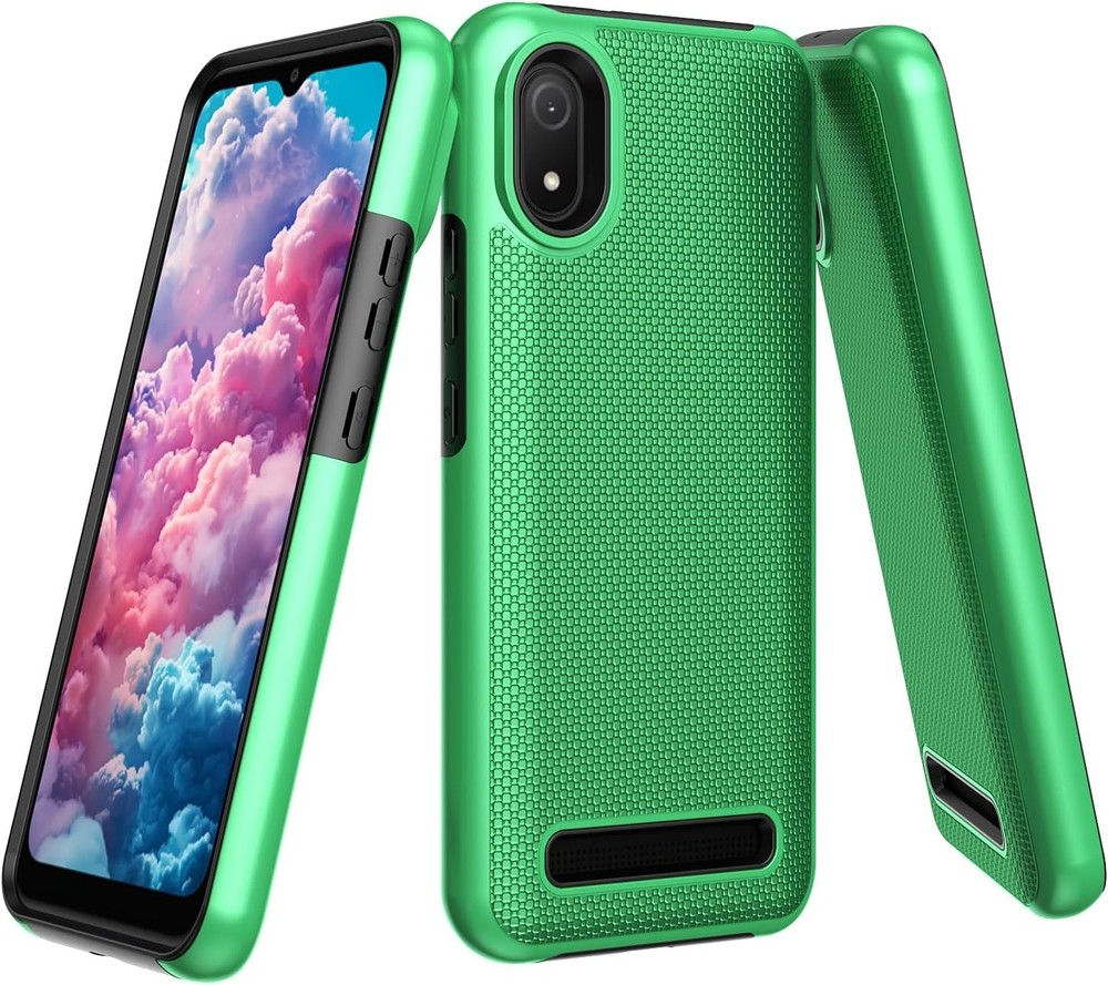 Designed for Cloud Mobile Stratus C8 Phone Case with Screen Protector, Green