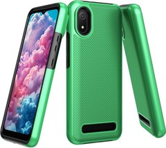 Designed for Cloud Mobile Stratus C8 Phone Case with Screen Protector, Green