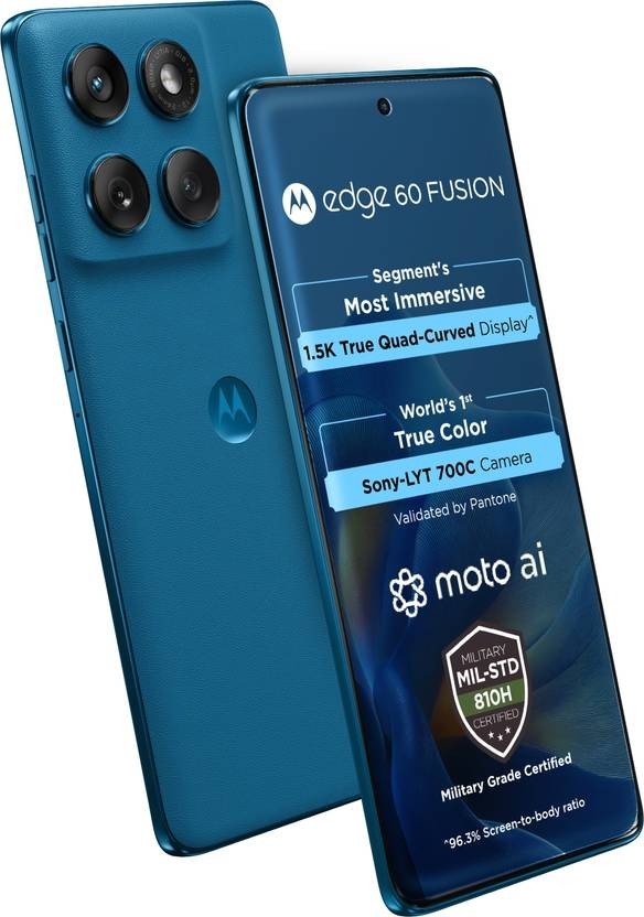Motorola Edge 60 Fusion 5G (Mykonos Blue 256GB 12GB RAM) 6.67 ” Global Version.