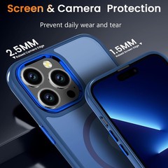 Case for iPhone 14 Pro Max with Screen Protector, Slim Shockproof Protective Cov