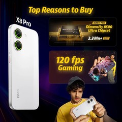 POCO X8 Pro 5G Dual SIM 12GB RAM 256GB Storage MTK Dimensity 8500-ULTRA Gaming
