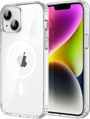 Magnetic Case for iPhone 13 & iPhone 14 6.1 inch, Not Yellowing Anti-Scratch Cle