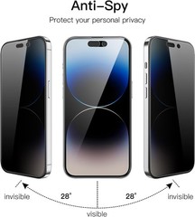 2PCS Privacy Full Coverage Screen Protector & Camera Lens Protector for iPhone 1