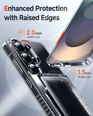 for Samsung Galaxy-S25-Ultra Wallet Case: Clear S25ultra Phone Cases with Card