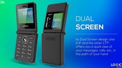 FLIP Phone Logic Z1L 4G Unlocked Dual SIM | SOS Button, Long Battery Life BK